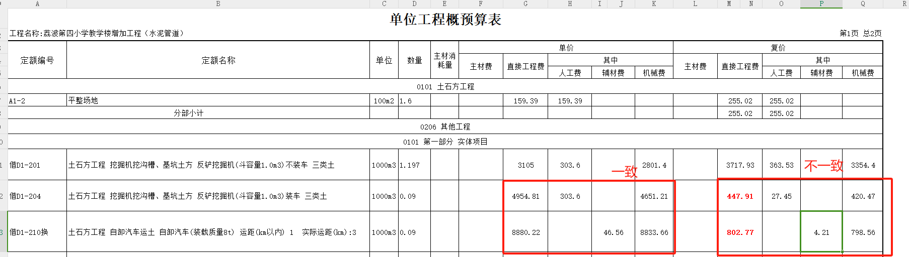  Excel计价文件中单价相同复价却有差异，怎么回事？