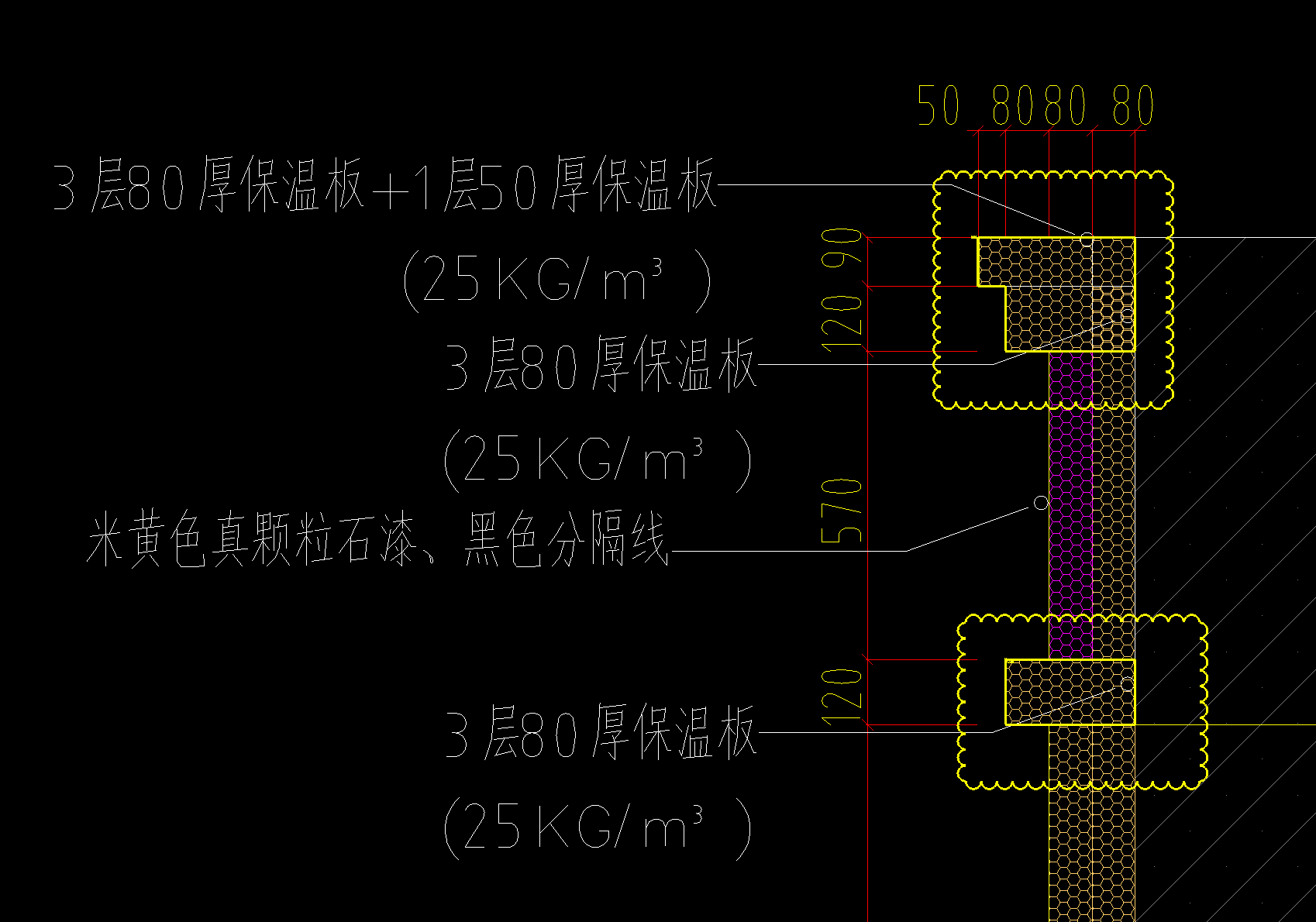  可以按照保温线条的规格来定额计算云线范围内黄框的保温工程费用吗？