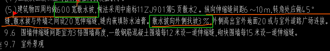  该如何设计600宽的散水与3%坡度的找平构造图？