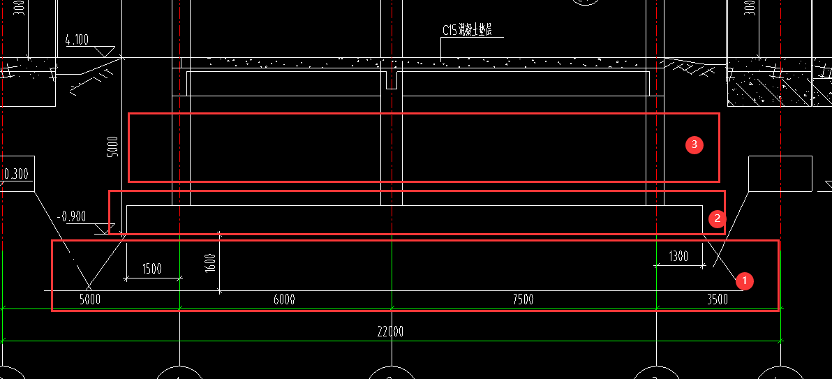  该如何确定这座建筑的占地面积参考哪条边长（1、2还是3）？
